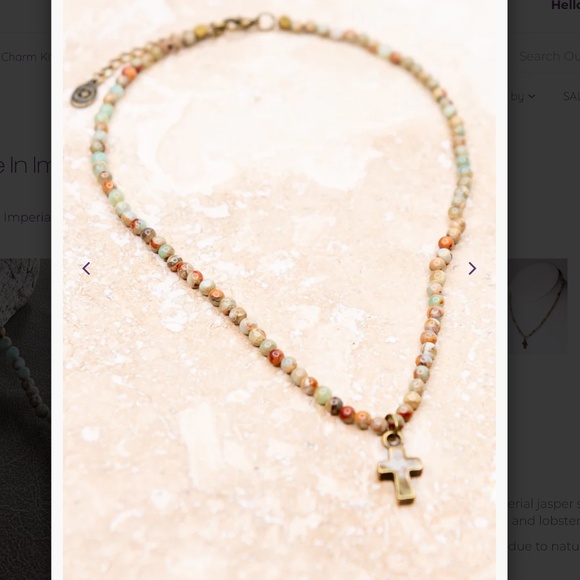 Bohemian “ Kara “ Boho Beaded Necklace with Round Bronze Pendant R2A - Picture 3 of 5